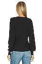 view 3 of 4 Tabitha Full Sleeve V Neck Top in Jet Black
