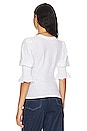 view 3 of 4 Cadence Drama Sleeve Tee in White