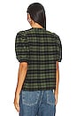 view 3 of 4 Juno Puff Sleeve Blouse in Saguaro Plaid