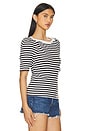 view 2 of 4 Deana Stripe Envelope T-shirt in City Stripe