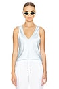 view 1 of 4 Ave V-neck Sleeveless Top in Skyway
