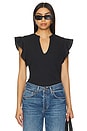 view 1 of 4 Constance V-neck Top in Jet Black