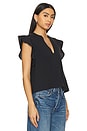 view 2 of 4 Constance V-neck Top in Jet Black
