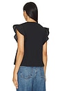 view 3 of 4 Constance V-neck Top in Jet Black