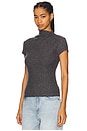 view 3 of 5 Katie Draped Top in Marled Grey