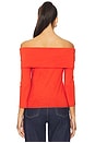 view 3 of 4 Alexi Off The Shoulder T-Shirt in Aurora Red