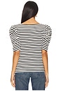 view 3 of 5 Emery Boat Neck Top in CrossWalk Stripe in Cross Walk Stripe