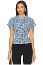 view 1 of 5 Evie Smocked Top in Blue Hazy Daisy