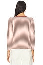 view 3 of 5 Amelie Envelope Neck Top in Sable Stripe