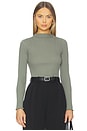 view 1 of 4 Brenna Mock Neck Top in Castor Grey