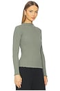 view 2 of 4 Brenna Mock Neck Top in Castor Grey