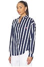 view 2 of 5 Striped Tunic in Navy & White