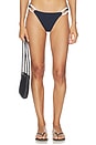 view 1 of 4 Rope Contrast Bikini Bottom in Navy & White