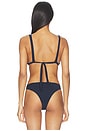 view 3 of 4 TOP BIKINI in Navy & White