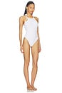 view 3 of 4 Rope Solid Halterneck One Piece in White & Terra