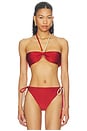 view 1 of 4 TOP BIKINI HALTER RIO CLASSIC in Terra & White