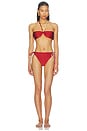 view 4 of 4 TOP BIKINI HALTER RIO CLASSIC in Terra & White
