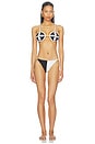 view 4 of 4 TOP BIKINI REDONDO FLOR in Black Multi