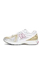 view 5 of 6 1906r Sneakers in Silver Metallic, Dragon Berry, & White