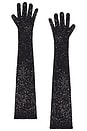 view 2 of 3 Adonis Sequin Gloves in Black