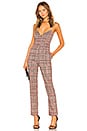 view 1 of 4 Davida Jumpsuit in Tan & Red