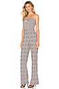 view 2 of 3 x Naven Rose Jumpsuit in Gray Pink Plaid