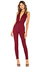view 1 of 4 Lively Halter Jumpsuit in Burgundy