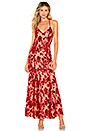 view 2 of 5 Dusk Til Dawn Gown in Deep Red