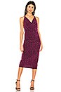 view 1 of 3 Jaguar Midi Dress in Magenta & Black