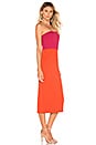 view 2 of 3 Kyra Midi Dress in Fuchsia & Orange