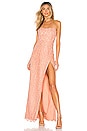 view 1 of 4 VESTIDO DE FIESTA SIN TIRANTES MARRY in Peach Beige