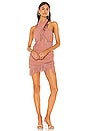 view 4 of 4 Violet Fringe Mini Dress in Clay Mauve