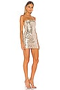 view 2 of 4 Sabrina Mini Dress in Gold & Nude