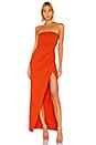 view 1 of 3 Lucilda Gown in Red Orange