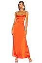 view 1 of 3 Mieko Gown in Red Orange