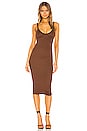 view 1 of 4 Tayshia Midi Dress in Chocolate Brown