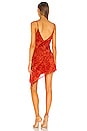view 3 of 3 Dorero Slip Dress in Red Orange Snake