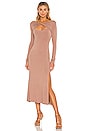 view 1 of 3 Long Sleeve Midi Dress in Blush Taupe