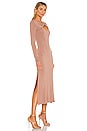 view 2 of 3 Long Sleeve Midi Dress in Blush Taupe