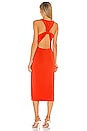 view 3 of 3 VESTIDO MIDI ADILIA in Red Orange