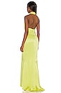 view 3 of 3 Edith Gown in Lime Yellow