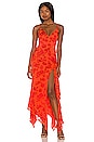 view 1 of 4 Evangeline Gown in Red Orange