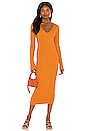 view 1 of 3 Bekah Deep V Midi Dress in Ginger