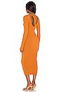 view 3 of 3 Bekah Deep V Midi Dress in Ginger