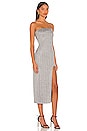 view 2 of 3 Joli Strapless Midi Dress in Heathered Grey