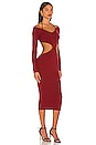 view 2 of 3 Yael Cut Out Halter Dress in Dark Red