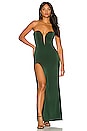 view 1 of 4 Marcel Bustier Gown in Forest Green