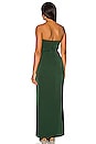view 3 of 4 Marcel Bustier Gown in Forest Green