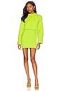 view 1 of 3 Imani Fold Over Cuff Mini Dress in Electric Green
