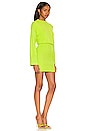 view 2 of 3 Imani Fold Over Cuff Mini Dress in Electric Green